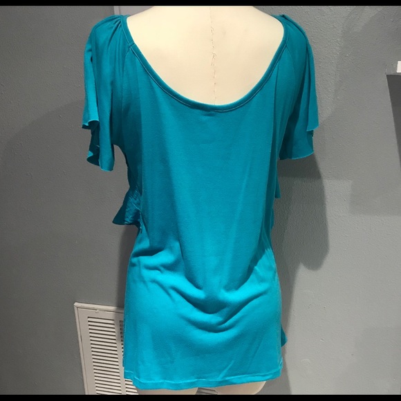 Teal Ruffle Top - Picture 2 of 2